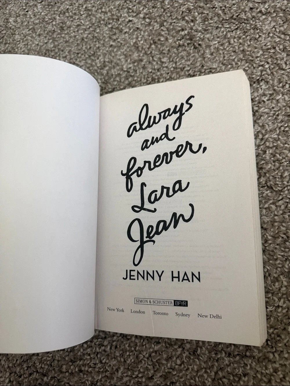 Always and Forever, Lara Jean by Jenny Han - White Cover with Pink Accents